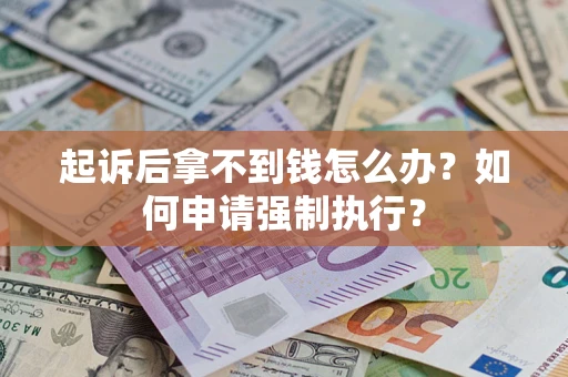 武汉起诉后拿不到钱怎么办？如何申请强制执行？