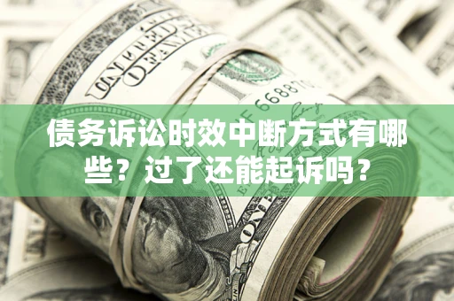 武汉债务诉讼时效中断方式有哪些？过了还能起诉吗？