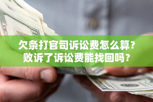 武汉欠条打官司诉讼费怎么算？败诉了诉讼费能找回吗？