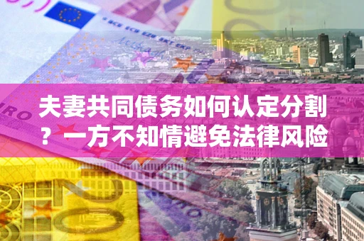 武汉夫妻共同债务如何认定分割？一方不知情避免法律风险必看！